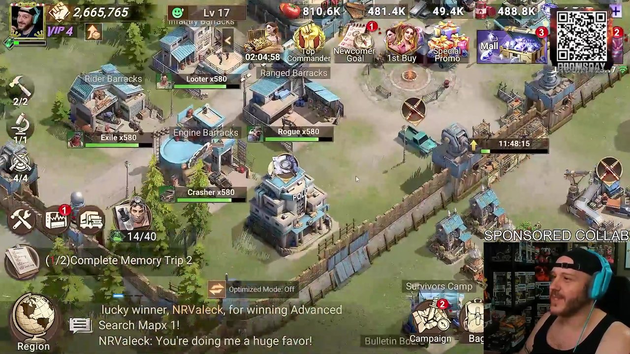 Touring the shelter build on stream